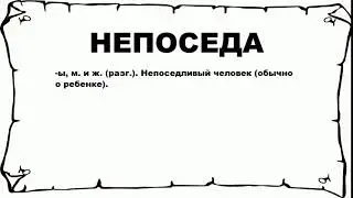 НЕПОСЕДА - что это такое? значение и описание