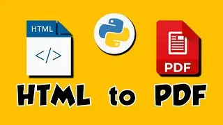 HTML to PDF with Python 🧨🧨🧨