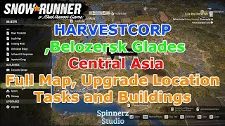 SnowRunner - HarvestCorp Belozerks Glades Full Map and Upgrade Location | Phase 8