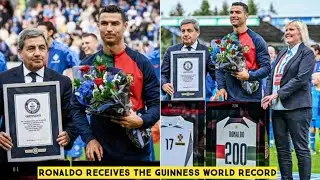 😍 Ronaldo Receives the Guinness World Record as  First Men's Player to make 200 International Caps