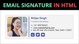 how to create email signature using by html