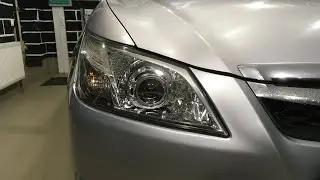 Subaru Exiga - тюнинг фар, установка диодных линз Expression
