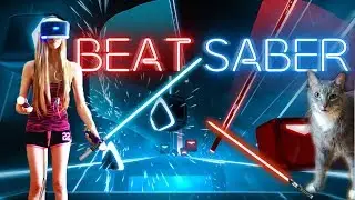 💜I try 💜 Beat Saber (PS4 PSVR) featuring the Cat!