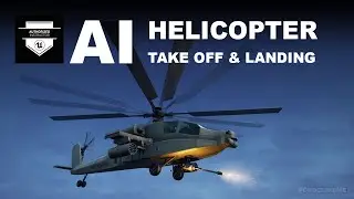 Unreal Engine Helicopter Flying #19  -  Helicopter AI Takeoff and Landing