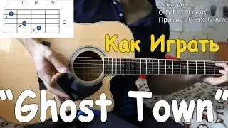 Как Играть на Гитаре Ghost Town - Adam Lambert (Разбор Песни)/ Ghost Town - Уроки Игры на Гитаре
