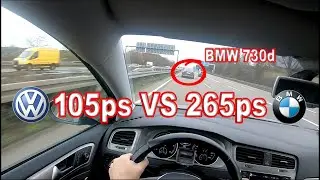 VW Golf 7 TDI Top Speed on Autobahn (105ps)