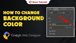 How to change background color in google web designer 2024 | Skill Wave