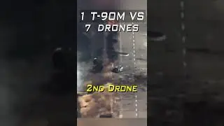 T-90M tank hit by multiple Drones 