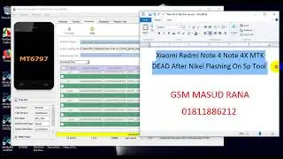 Haw To Ximaomi Readmi Note 4 Note 4x ll MTK Dead ll After ll Flashing Solveb ll Sp Tool ll GSM MASUD