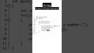 product of even elements | array in c | 