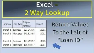 Excel 2 Way Lookup