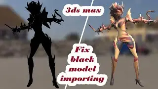 How to Fix BLACK MODEL problem when importing 3d models to 3ds max