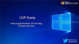 UUPDump - Get Windows Insider Fast Ring ISO fast and easy