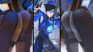 Overwatch Tracer Cadet Oxton All Emotes in Game