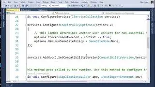 DbContext Configuration  Asp.net MVC Core 2.2