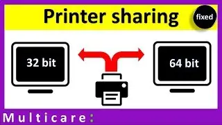 How to share printer between windows 32 bit and 64 bit | dual drivers