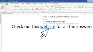 Change the hyperlink hover over text in Office documents