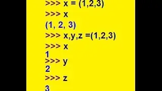 Python Tuple Unpacking, Simple Example