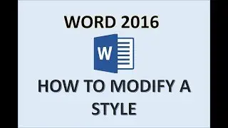 Word 2016 - Modifying Styles - How to Modify Text Style - Formatting Quote Normal Paragraph Headings