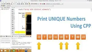 print unique elements array in c++ | cpp programming video tutorial