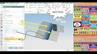 NX 10 surfacing Tutorials for beginners : section command in NX surfacing Tutorials