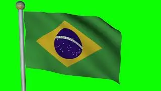 Brazil Flag #4 - 4K Green screen FREE high quality effects