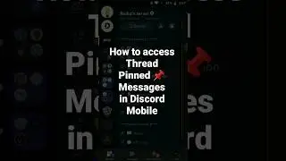 How to access Thread Pinned 📌 Messages in Discord Mobile #roduz #discord #thread #pinned #message