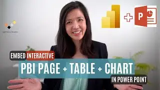 Create INTERACTIVE Power Point Presentation by Embedding Power BI Report Visuals, Tables & Charts