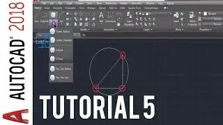 Autocad 2018 circle command tutorial - how to draw a circle in autocad 2018