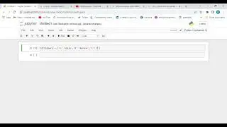Creating a dictionary in python using Jupyter Notebook