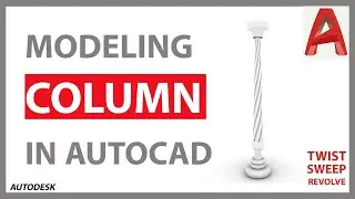 modeling column in autocad || autocad tutorial