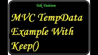 MVC TempData Example With Keep()