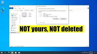 Dont delete files that arent yours, heres how