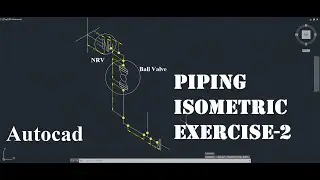 Piping Isometric Drawing in Autocad Exercise -2 |Design Hub| Pipe Design