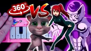 360° VR toca toca toca VS Talking Tom / 1$ piano Dance BATTLE challenge