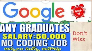 Google Analyst Jobs in Telugu || Any graduation,Any post graduation required ||  work from home 2022