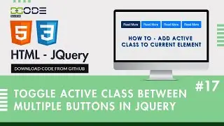 Toggle Active Class between Multiple buttons In Jquery  | Jquery Tutorial in Hindi