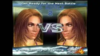 Tekken 4 Christie Green VS Christie Purple (back pain during) Double KO
