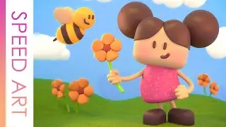 Creating a cute 3D illustration in cinema4d