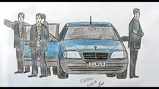 Как нарисовать машину Мерседес Кабан(Ehedov Elnur)How to Draw a Car Easy Step by Step