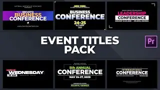 Event Promo Titles Pack for Adobe Premiere Pro | MOGRT