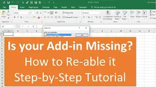 How to Re-enable an Add-in that is Disabled or Missing