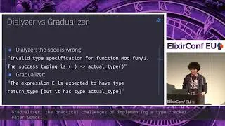 Péter Gömöri - Gradualizer: challenges implementing a type checker - ElixirConf EU 2019