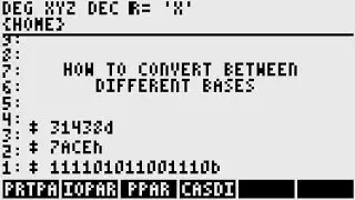 How to Convert Between Binary/Hex/Decimal Bases with the HP-50g