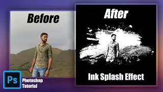 How to do Ink splash Effect in Photoshop | Simple Tutorial | Paint Splatter