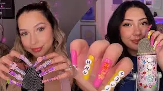 ASMR with XL nailz ~ Mic Scratching, Nail tapping, Nail clacking (collab with ASMR JADE)🫶🏻💜