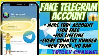 🔥How to create fake telegram account without phone number🤯 | TRICKY CHANNEL✔