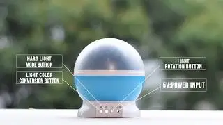 Ночник вращающейся звезды луна небо