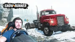 ЧУТЬ НЕ УЛЕТЕЛ С ОБРЫВА - SnowRunner (SpinTires, MudRunner) ОБЗОР + РУЛЬ