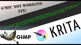 How to fix Gmic in krita and GIMP easy!